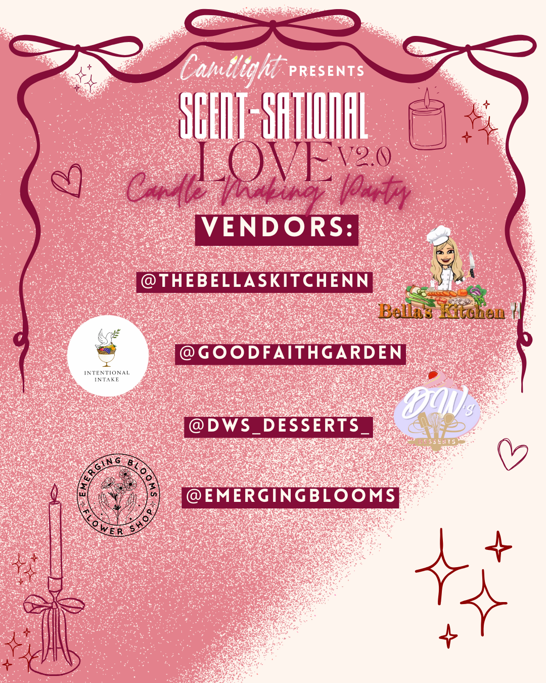 Scent-Santional Love V2.0 : Galentine's Candle Making Party